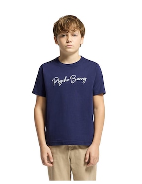 Playera Psycho Bunny HD24 manga corta para niño