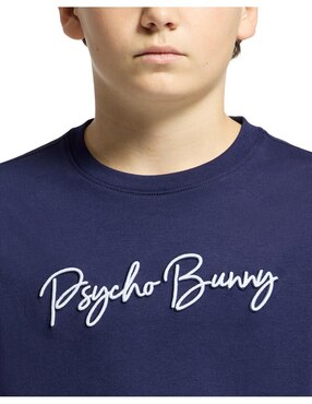 Playera Psycho Bunny HD24 manga corta para niño