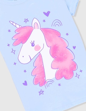 Playera The Children's Place unicornio manga corta para bebé niña