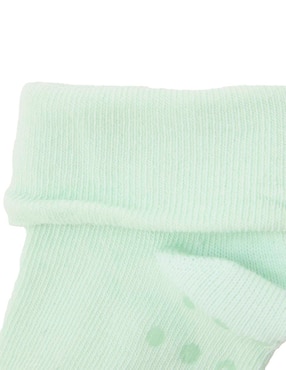 Set de calcetín antiderrapante Punto Blanco de algodón para bebé niña 3 pares