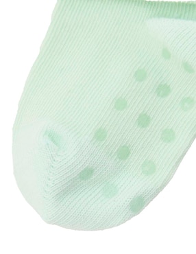 Set de calcetín antiderrapante Punto Blanco de algodón para bebé niña 3 pares