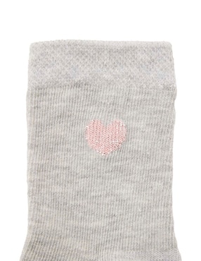 Set de calceta antiderrapante Punto Blanco de algodón para bebé niña 3 pares