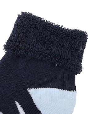 Set de tín antiderrapante Punto Blanco de algodón para bebé niño 8 pares