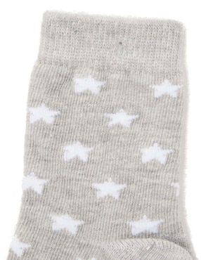 Set de calceta antiderrapante Punto Blanco de algodón para bebé niña 6 pares