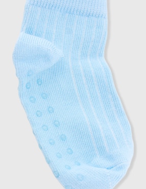 Set de calcetín antiderrapante Punto Blanco de algodón para bebé niño 3 pares