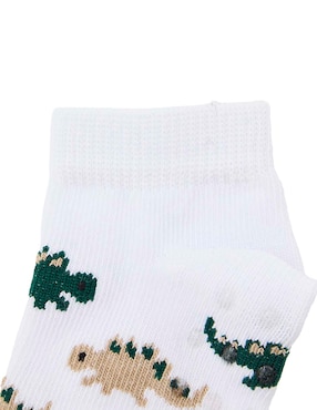Set de tín antiderrapante Punto Blanco de algodón para bebé niño 3 pares