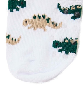 Set de tín antiderrapante Punto Blanco de algodón para bebé niño 3 pares
