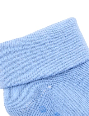 Set de tín antiderrapante Punto Blanco de algodón para bebé niño 3 pares