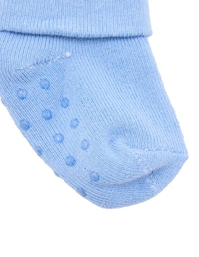 Set de tín antiderrapante Punto Blanco de algodón para bebé niño 3 pares