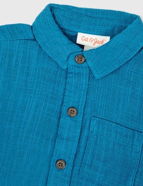 Camisa casual Cat & Jack de algodón manga corta para bebé niño