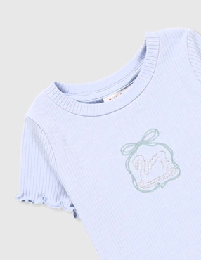 Playera Cat & Jack manga corta para niña
