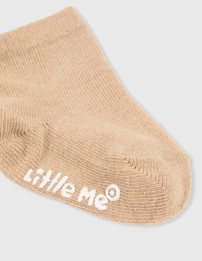 Set de calcetín antiderrapante Little Me de algodón para bebé niño 8 pares