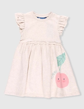 Vestido Piquenique Babies manga volantes para niña