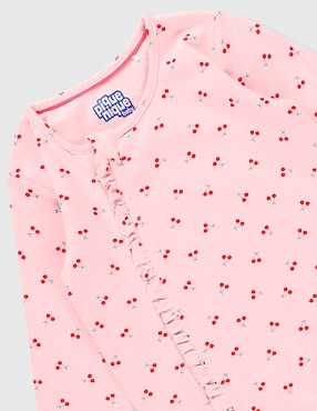 Set de mamelucos Piquenique Babies de algodón para niña