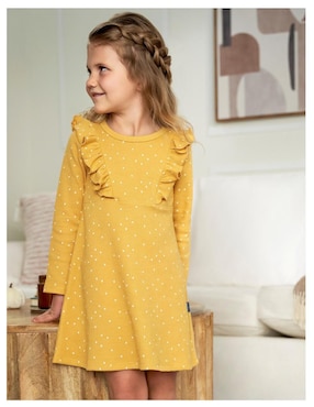 Vestido Gerber manga acampanada para niña