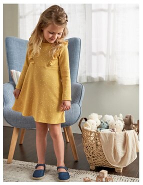 Vestido Gerber manga acampanada para niña