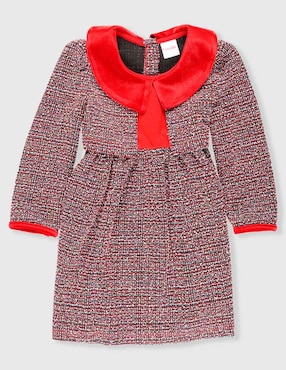 Vestido Fiorella manga regular para niña
