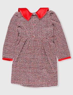 Vestido Fiorella manga regular para niña