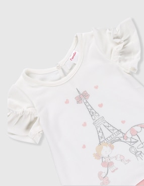 Vestido Fiorella París manga volantes para bebé niña