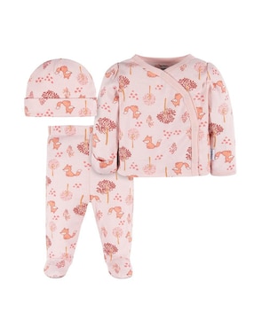 Conjunto casual gerber de algodón para bebé niña 3 piezas