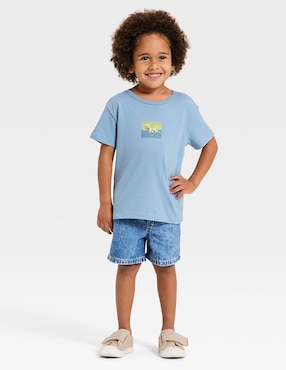 Playera Cat & Jack manga corta para niño