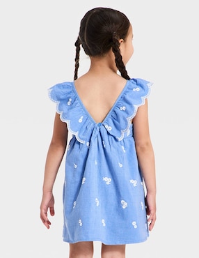 Vestido Cat & Jack manga volantes para niña