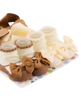 Set de calcetínes Little Me de algodón para bebé niña 2 pares