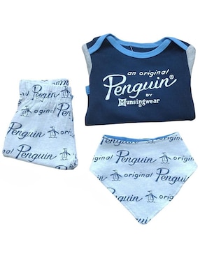 Mameluco Penguin térmico de algodón para bebé