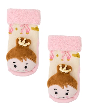 Calcetín antiderrapante Baby Creysi Collection de algodón para bebé niña