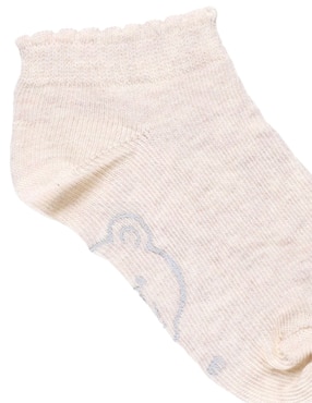 Set de tin antiderrapante Punto Blanco de algodón para bebé niña