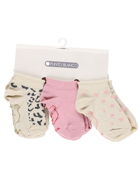 Set de tin antiderrapante Punto Blanco de algodón para bebé niña