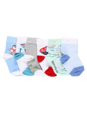Set de calcetín Punto Blanco de algodón para bebé niño