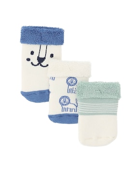 Set de tín Punto Blanco de algodón para bebé niño 3 pares