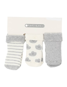 Set de tín Punto Blanco de algodón para bebé 3 pares