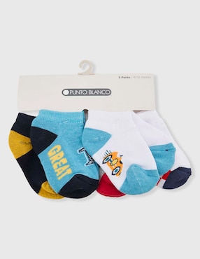 Set tín Punto Blanco de algodón para bebé niño 5 pares