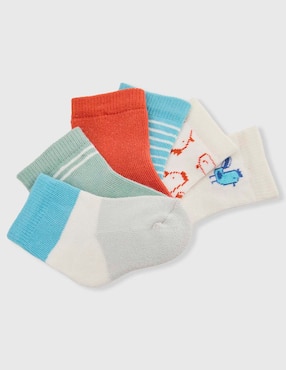 Set calcetín Punto Blanco de algodón para bebé niño 6 pares