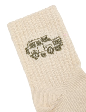 Set calcetín atiderrapante Punto Blanco de algodón para bebé niño 3 pares
