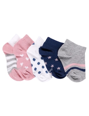 Set de tin Punto Blanco de algodón para bebé niña 5 pares