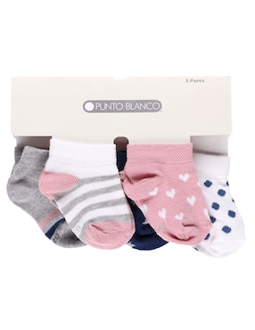 Set de tin Punto Blanco de algodón para bebé niña 5 pares
