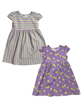 Set vestido Fiorella manga cap para bebé niña