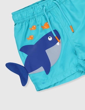 Traje de baño short Name It Tiburón para bebé niño