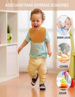 Set babero Belug de algodón 4 piezas