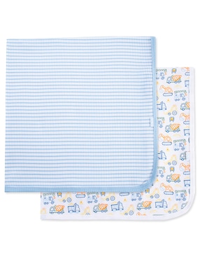 Set cobijas clásicas de tejido punto Little Me para niño