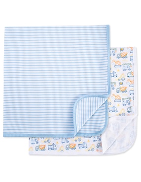 Set cobijas clásicas de tejido punto Little Me para niño