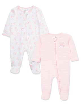 Set de mamelucos Little Me de algodón orgánico para bebé niña
