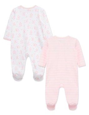 Set de mamelucos Little Me de algodón orgánico para bebé niña