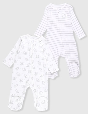 Set de mamelucos Little Me de algodón orgánico para bebé