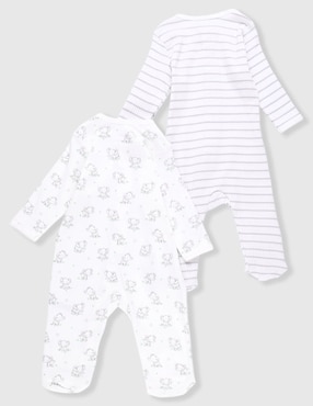 Set de mamelucos Little Me de algodón orgánico para bebé