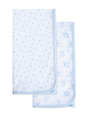 Set cobijas clásicas de tejido punto Little Me para niño