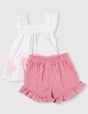 Conjunto Fiorella de algodón para bebé niña